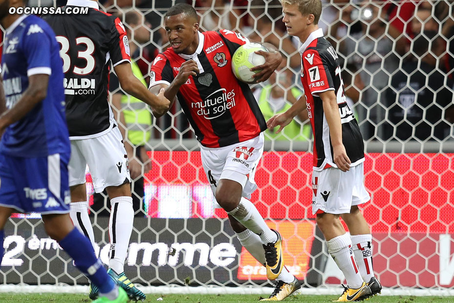 Alassane Pléa est le première buteur du Gym en Ligue 1 cette saison