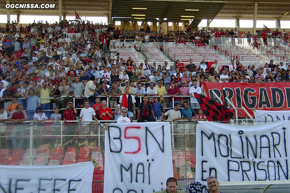 Soutien de la BSN et des supporters niçois pour la montée en L1