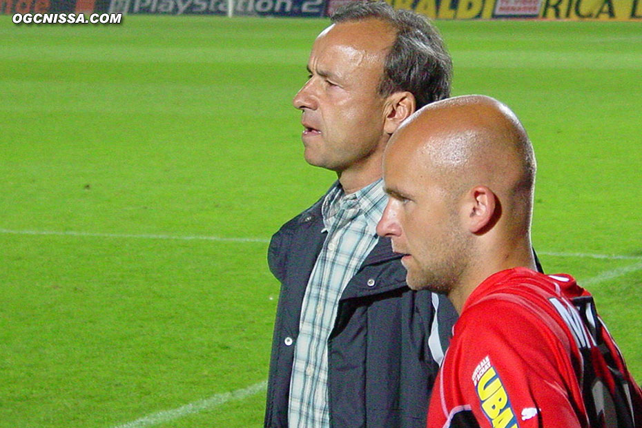 Gernot Rohr et Christophe Meslin