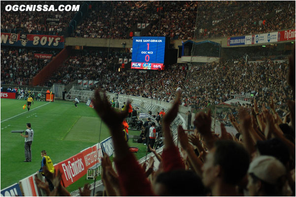 Les supporters niçois poussent de plus en plus leur équipe