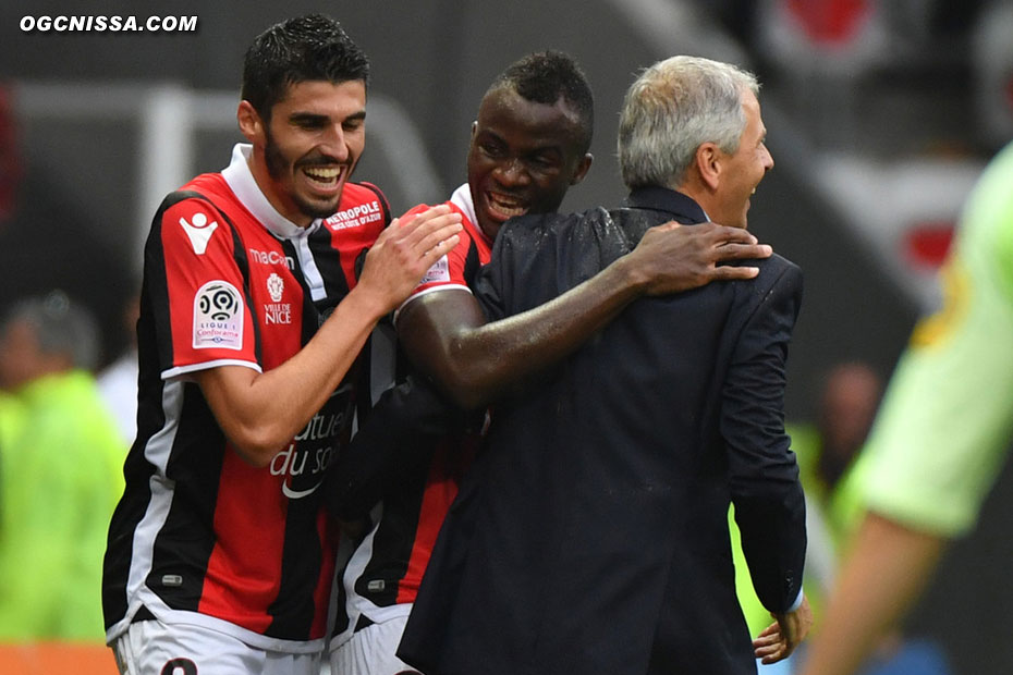 Pierre Lees Melou, Ignatius Ganago et Lucien Favre