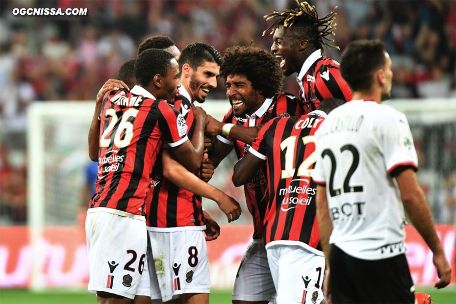 La joie de Pierre Lees Melou, Dante Bonfim et Allan Saint Maximin