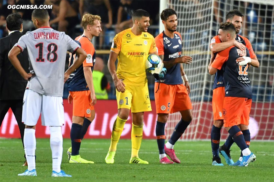 Nice s'incline finalement 2 buts à 1 à Montpellier