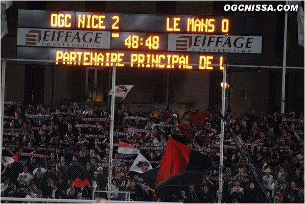 2 - 0 à la pause. Nissa la bella résonne !