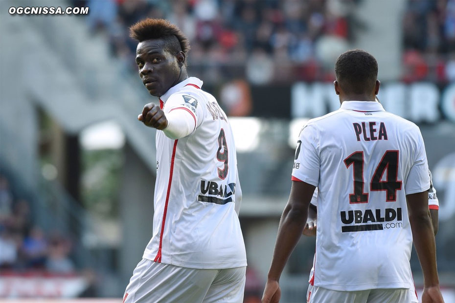 Mario Balotelli et Alassane Pléa, un redoutable duo d'attaque