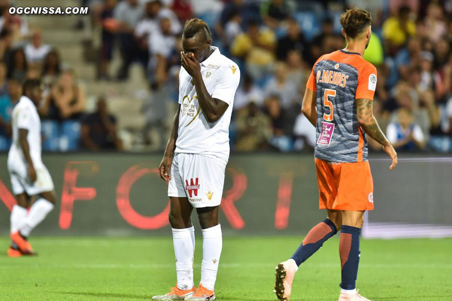 La déception de Mario Balotelli qui n'a pas fait un bon match