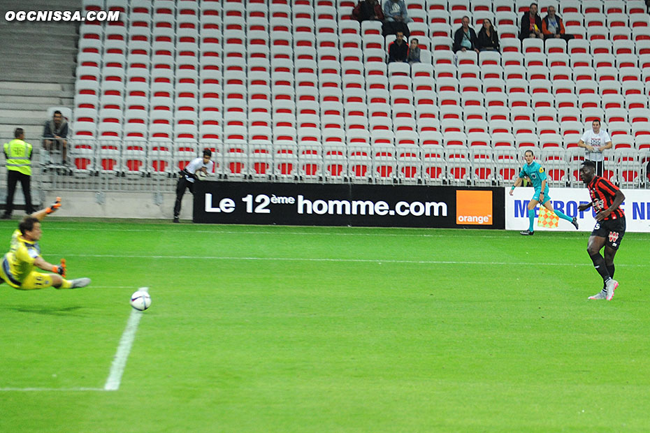 Alexandre Mendy, entré en fin de match, marquera le 6e but niçois