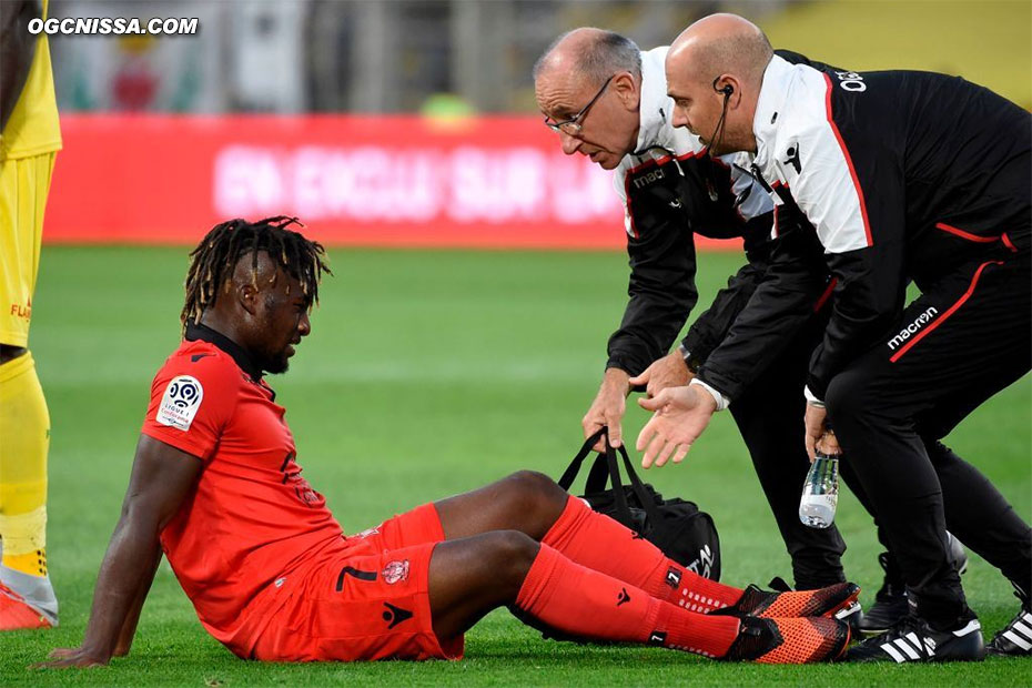 Inquiétude pour Allan Saint Maximin, touché à la cheville en fin de match