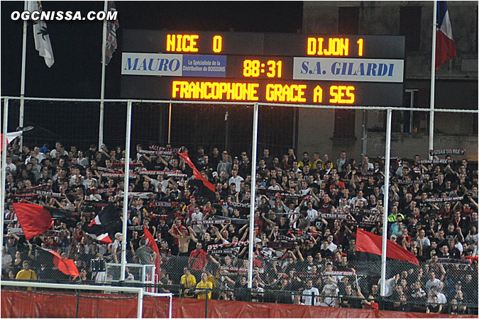 "Nissa la bella" résonne à 2 min de la fin du match