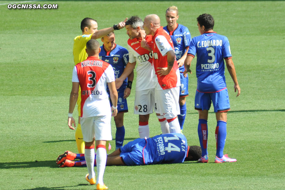 Faute sur Pléa et bon coup franc pour Nice