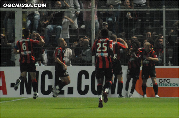 1 à 0 pour Nice après 7 min de jeu