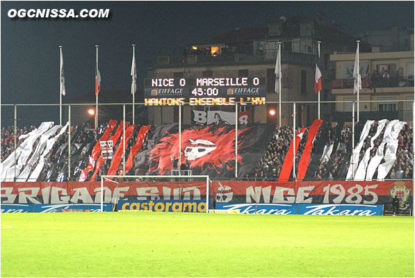 Tifo de la BSN pour cette rencontre de la 11e journée de L1