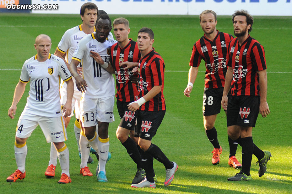 Florent Balmont, Renato Civelli, Jérémy Pied, Maxime Le Marchand, Paul Baysse et Valére Germain