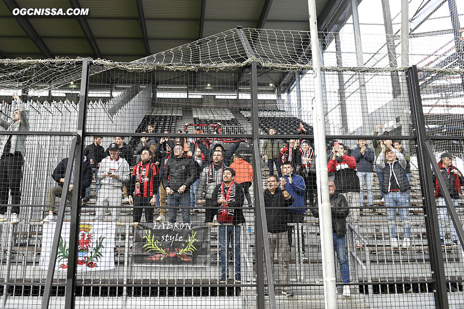 Les supporters niçois ayant fait le déplacement