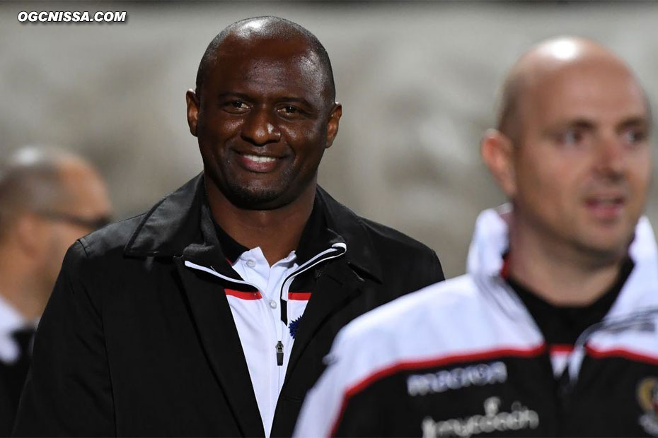 La joie de Patrick Vieira pour cette 3e victoire consécutive en Ligue 1