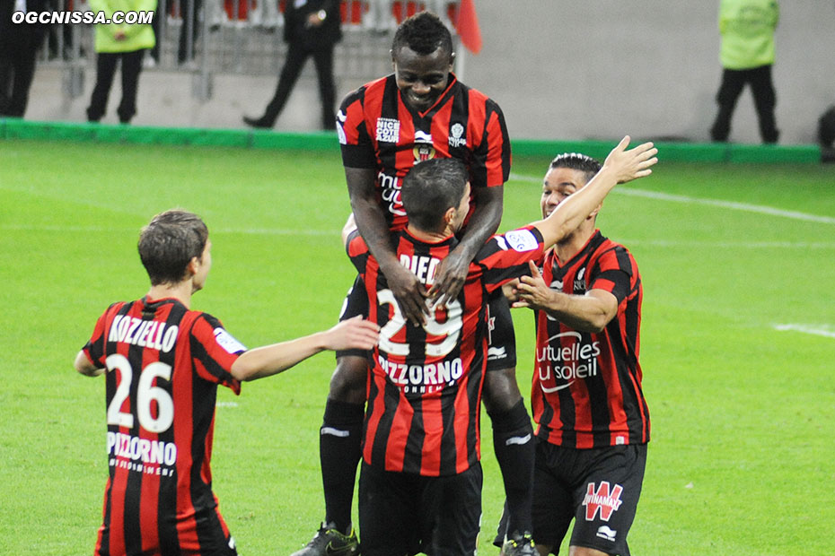 Vincent Koziello, Jean-Michael Seri, Jérémy Pied et Hatem Ben Arfa