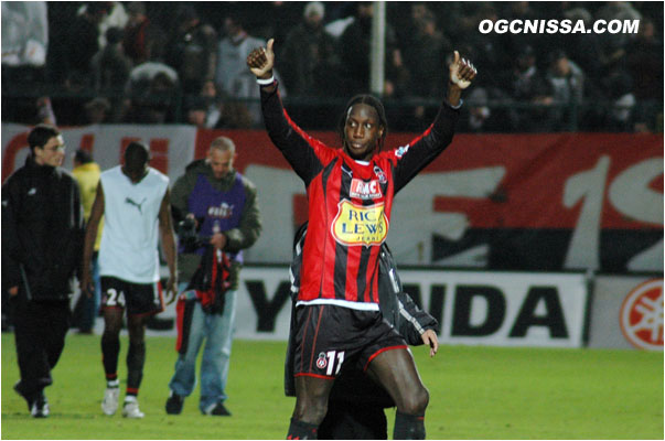 Mamadou Bagayoko, un des rares à saluer le public. Prochain match, dimanche à Rennes.