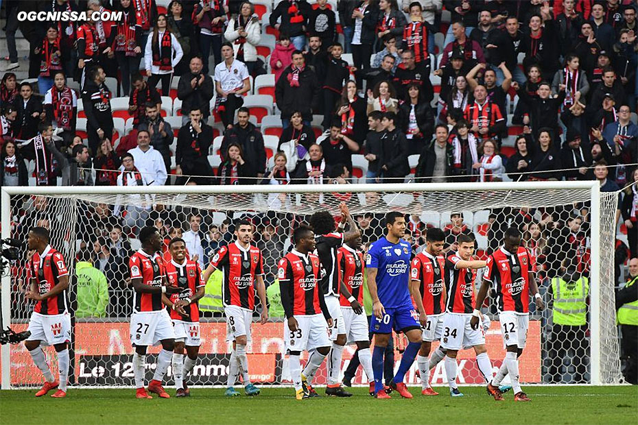 C'est terminé, Nice s'impose 1 à 0 et revient sur Nantes, à la 5e place du classement