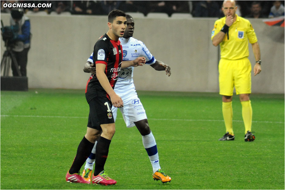 Neal Maupay, ici avec l'ancien niçois Drissa Diakité