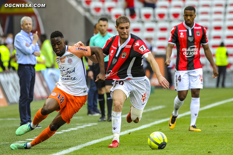 Maxime Le Marchand devant Alassane Pléa