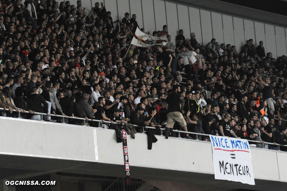 Quelques messages de la BSN pendant le match