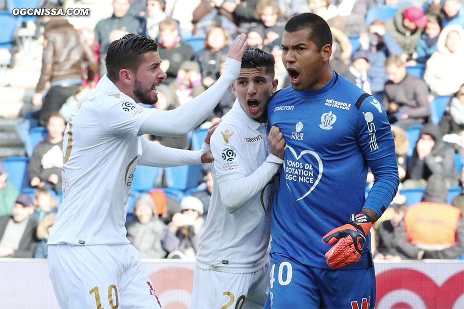 La joie de Mickael Le Bihan, Youcef Atal et Walter Benitez