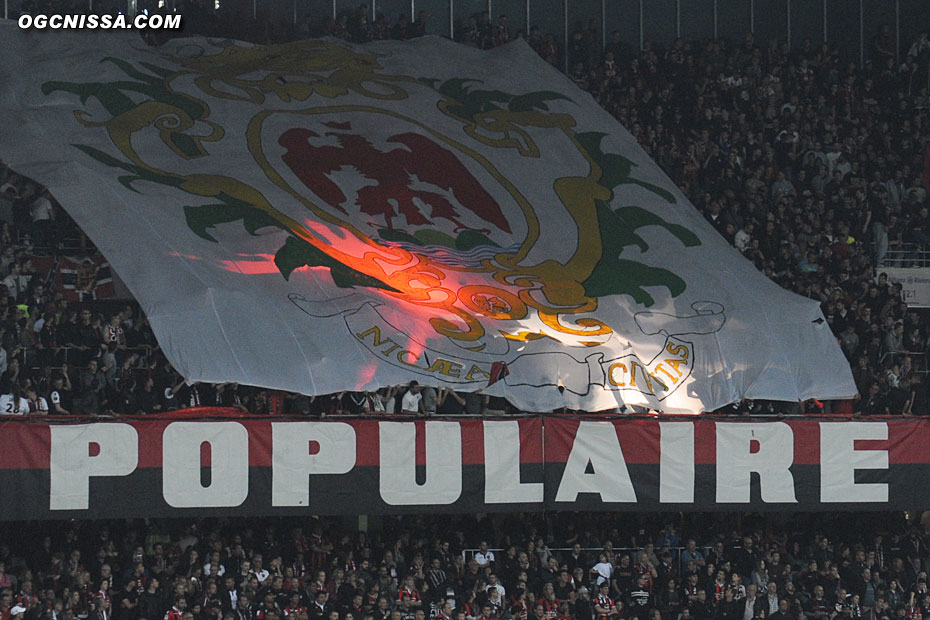 Tifo de la BSN en début de seconde période