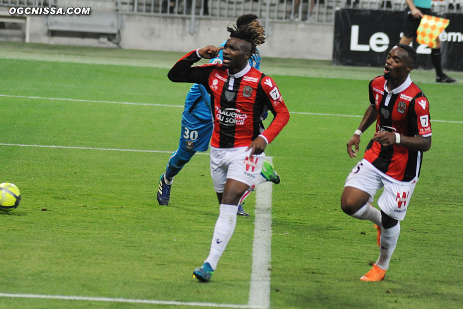 But d'Allan Saint Maximin, avec Wylan Cyprien