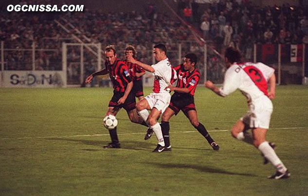 Jean-Philippe Mattio et Thierry De Neef lors de Nice - PSG