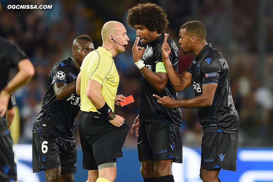 L'arbitre se paiera également Alassane Plea, malgré les protestations de Dante Bonfim