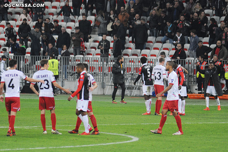 C'est terminé, Nice s'impose 3 à 1 et se qualifie pour les 16es de finale