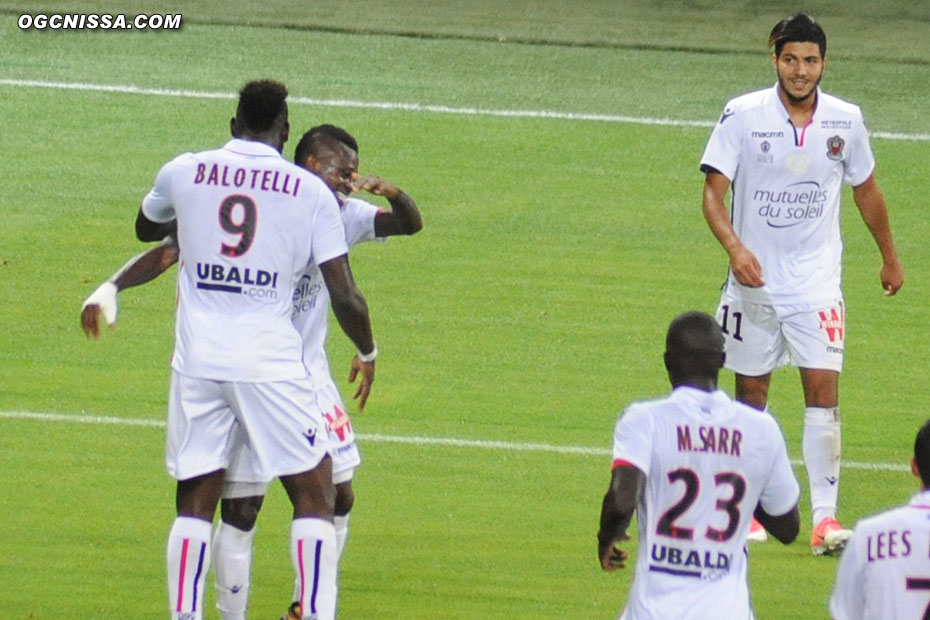 Mario Balotelli, Jean-Michael Seri et Bassem Srarfi