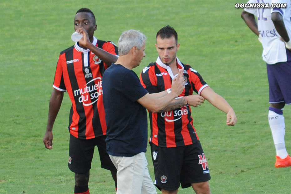 Arnaud Lusamba, Lucien Favre et Alexy Bosetti