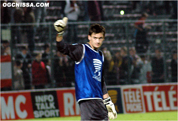 Hugo Lloris fait son premier match officiel sous les couleurs du Gym 