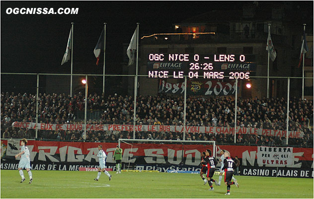 Un match nul 0 à 0 qui laisse le loisir à la BSN de dire ce que les niçois pensent de la SNCF, incapable de trouver des trains pour le déplacement à Paris, le 22 avril, jour de la Finale de la Coupe de la Ligue.